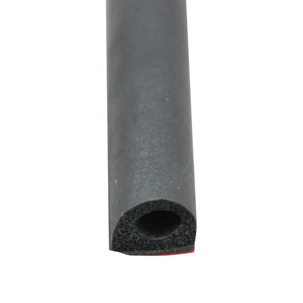 Ap Products AP Products 018-224 "D" Seal with PSA Tape - 1/2" x 3/8" x 50', Black 018-224 - main